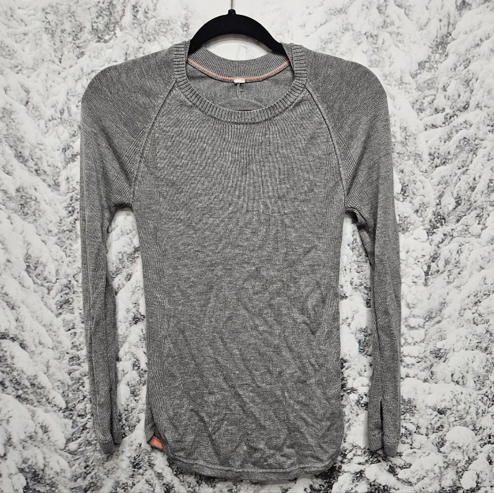 Lululemon Sunshine Coast Long Sleeve Sweater, Gray Thin Cashmere Blend